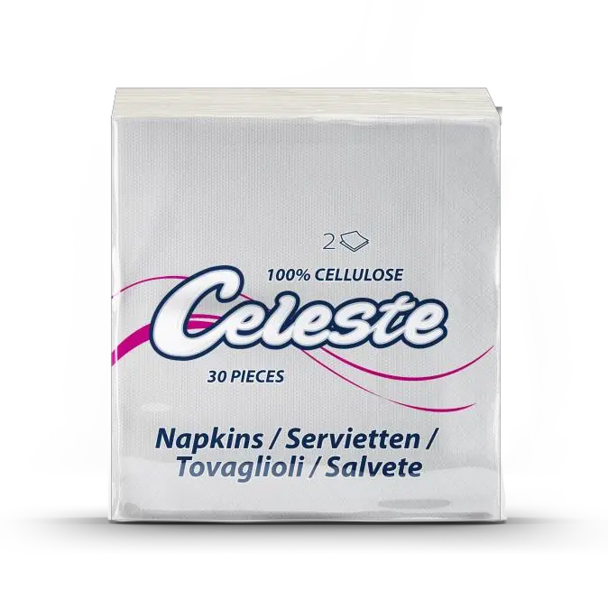 Celeste white paper napkins